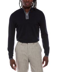 Autumn Cashmere 1/4-Zip Mock Neck Sweater
