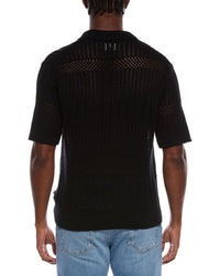 Civil Society Civil Society Rapa Boxy Crop Blocked Chunky Knit Jersey Shirt