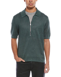 Helmut Lang Zip Linen Polo Shirt