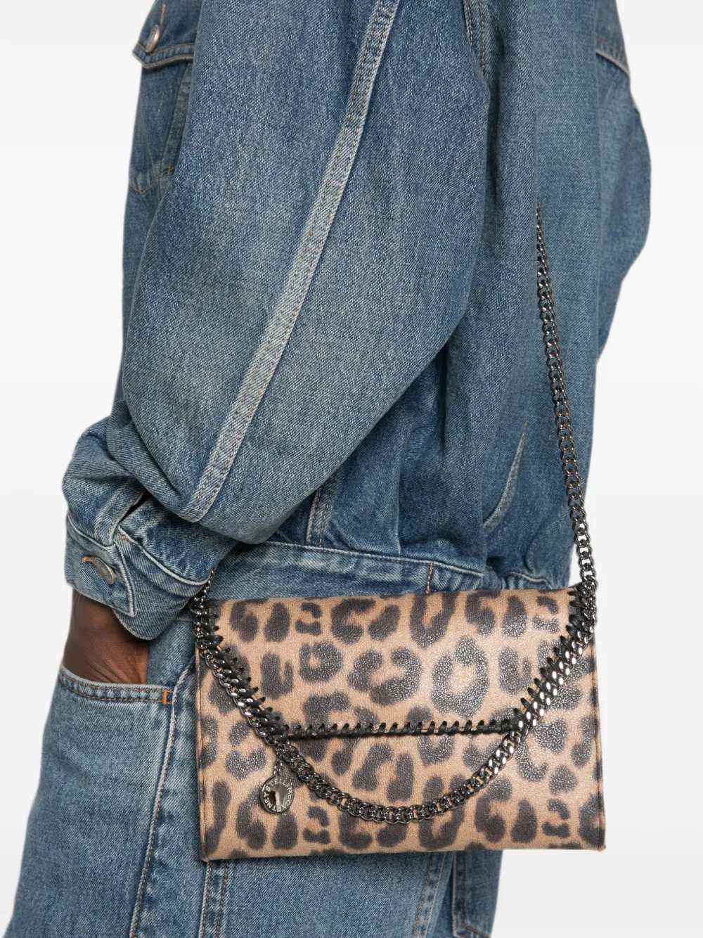 Stella Mccartney Women Leopard-Print Falabella Shoulder Bag