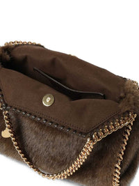 STELLA MCCARTNEY Stella Mccartney Women Falabella Mini Bag Mink Plush Fabric