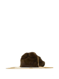 Stella Mccartney Women Falabella Mini Faux-Fur Drawstring Bag