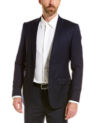 Zanetti Mens Porto Wool-Blend Suit With Flat Front Pant, 38R