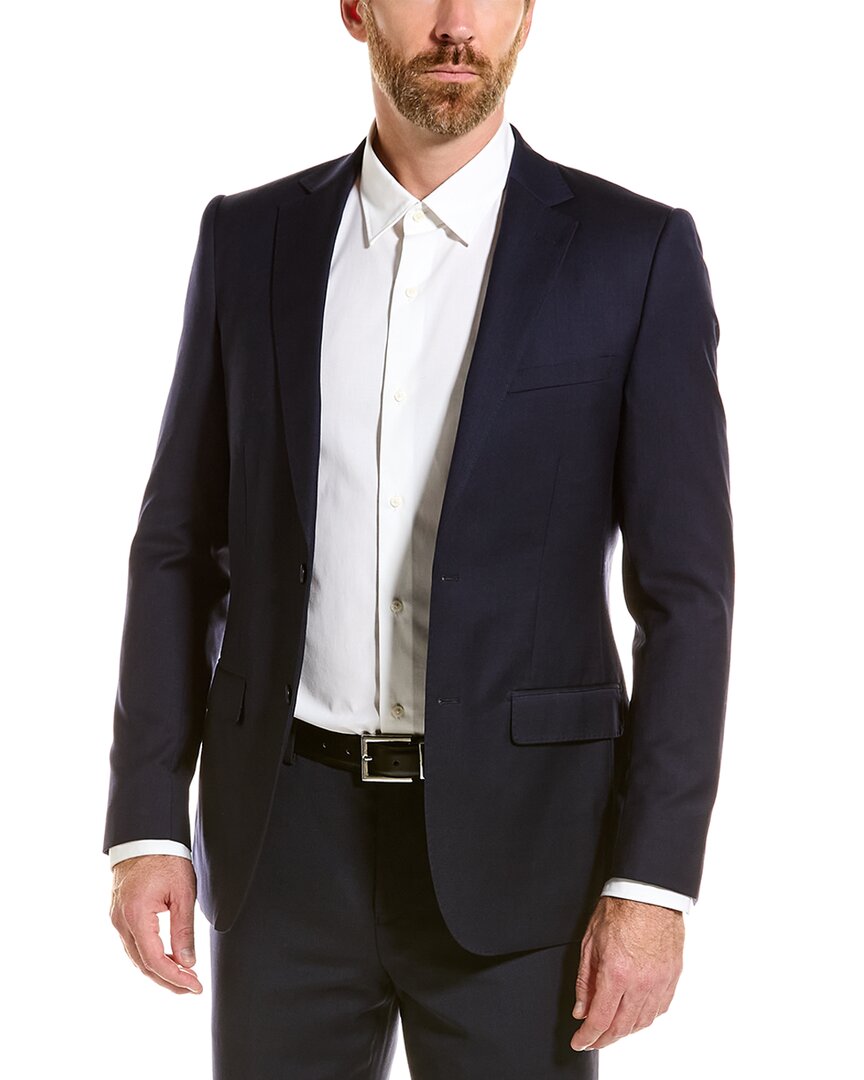 Zanetti Mens Porto Wool-Blend Suit With Flat Front Pant, 38R