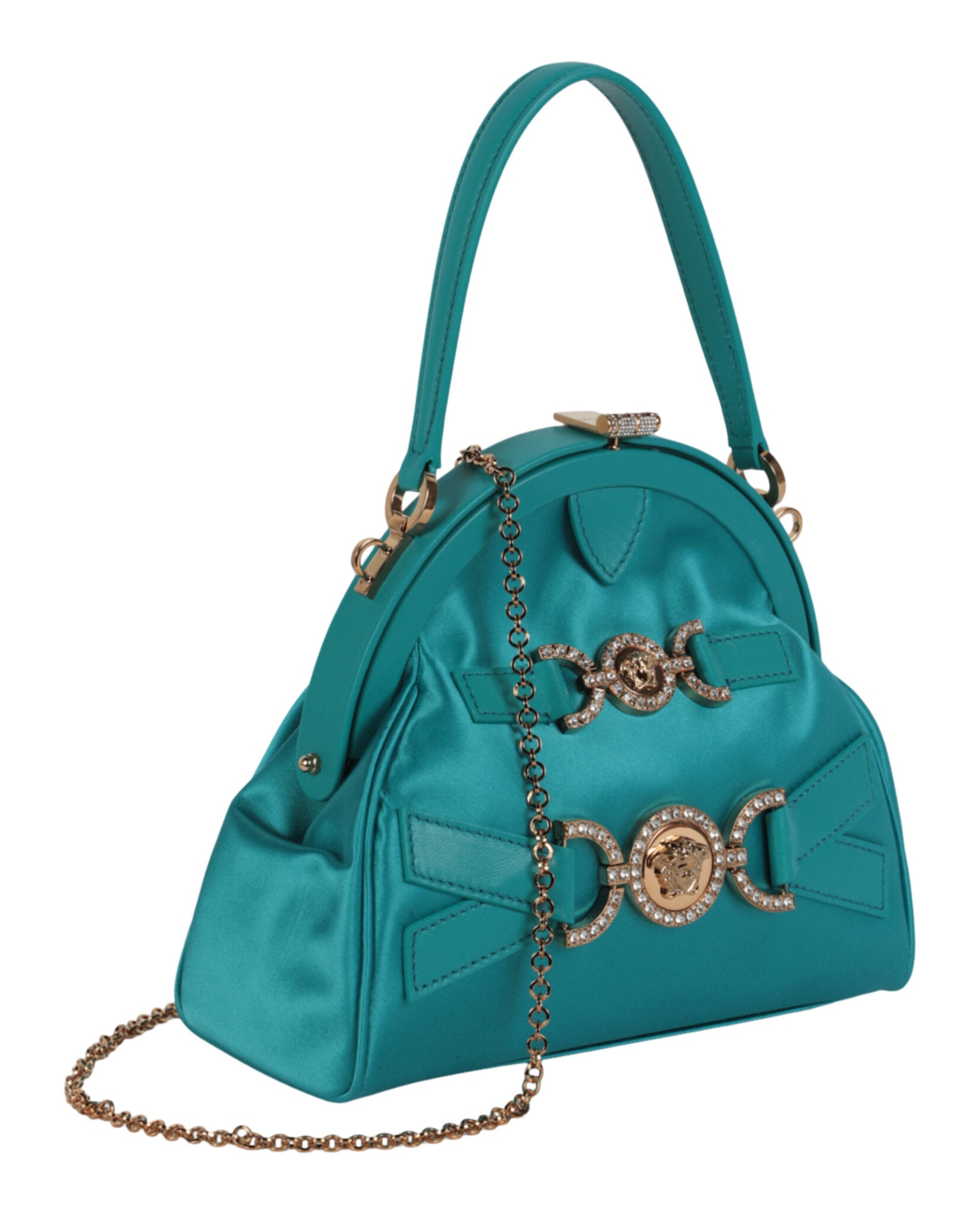 Versace Womens Crystal Medusa '95 Satin Handbag