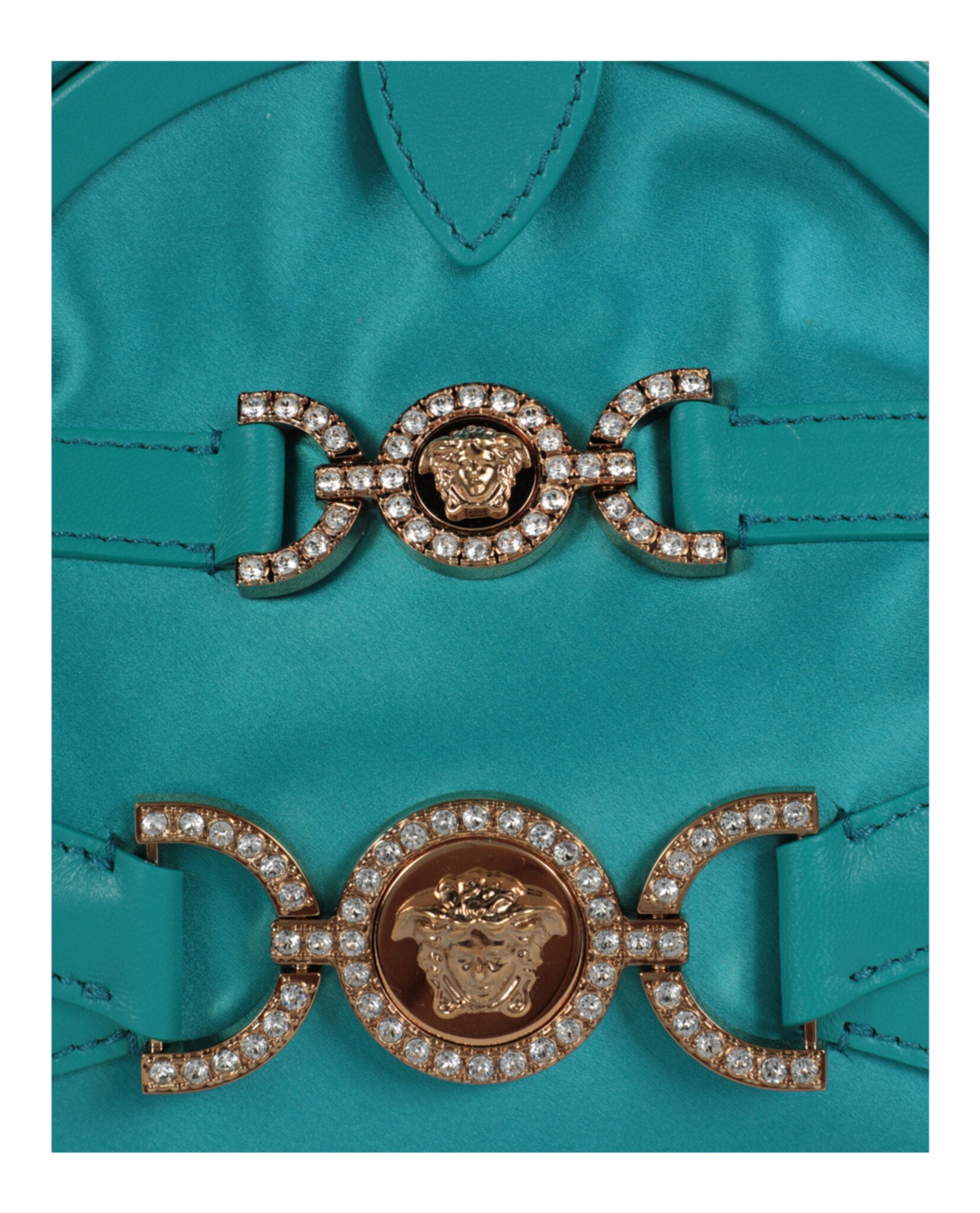 Versace Womens Crystal Medusa '95 Satin Handbag