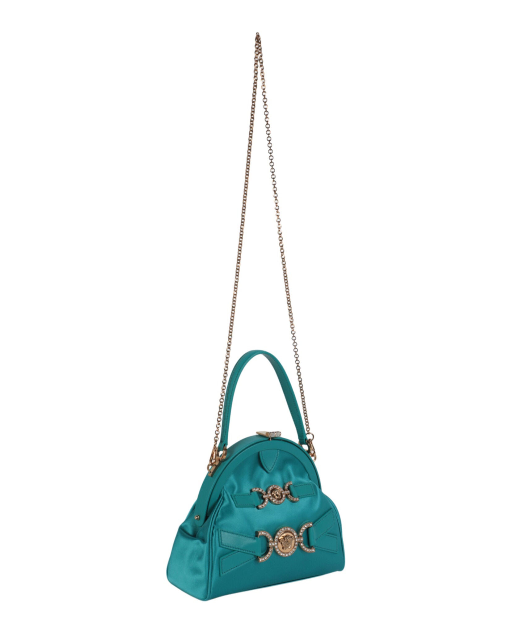 Versace Womens Crystal Medusa '95 Satin Handbag