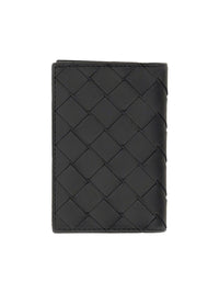 Bottega Veneta Men Portacarte Intrecciato Con Patta