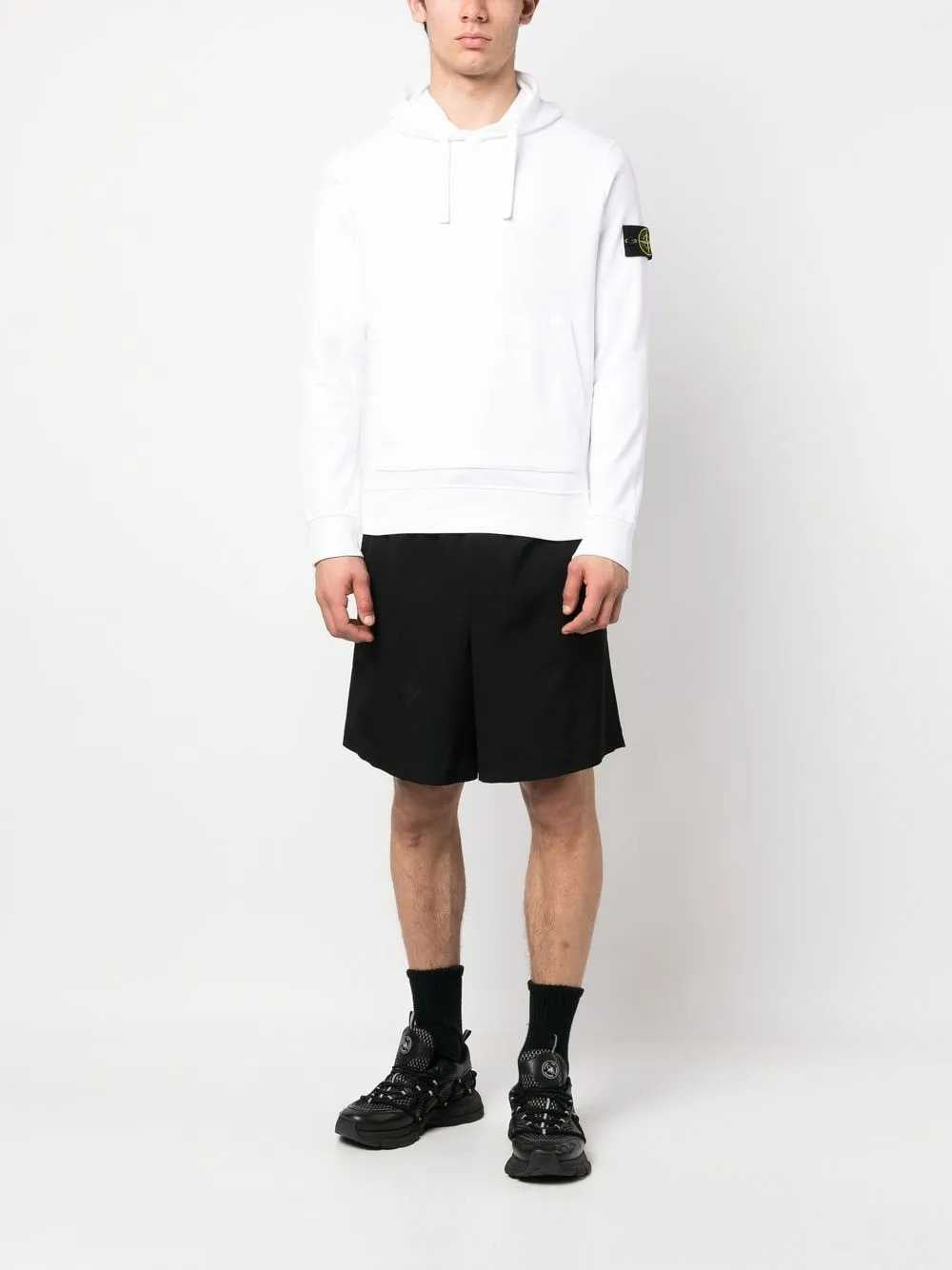 Stone Island Men Cotton Fleece Hoodie