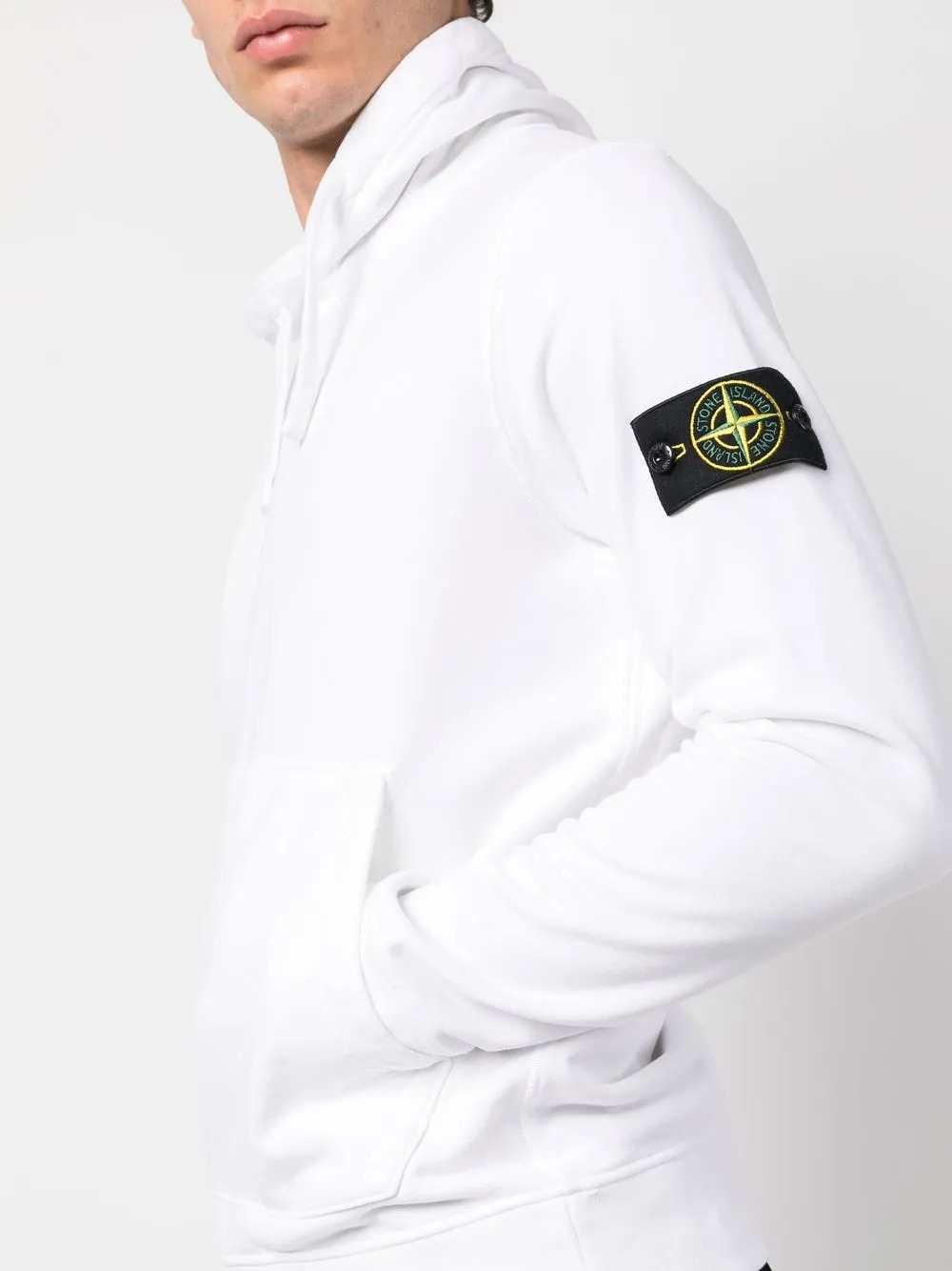 Stone Island Men Cotton Fleece Hoodie