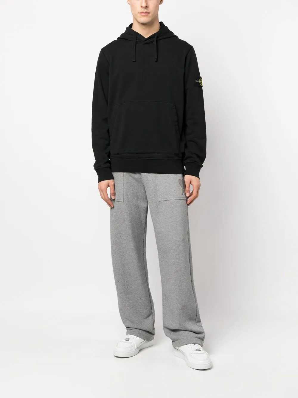 Stone Island Men Logo-Patch Hoodie