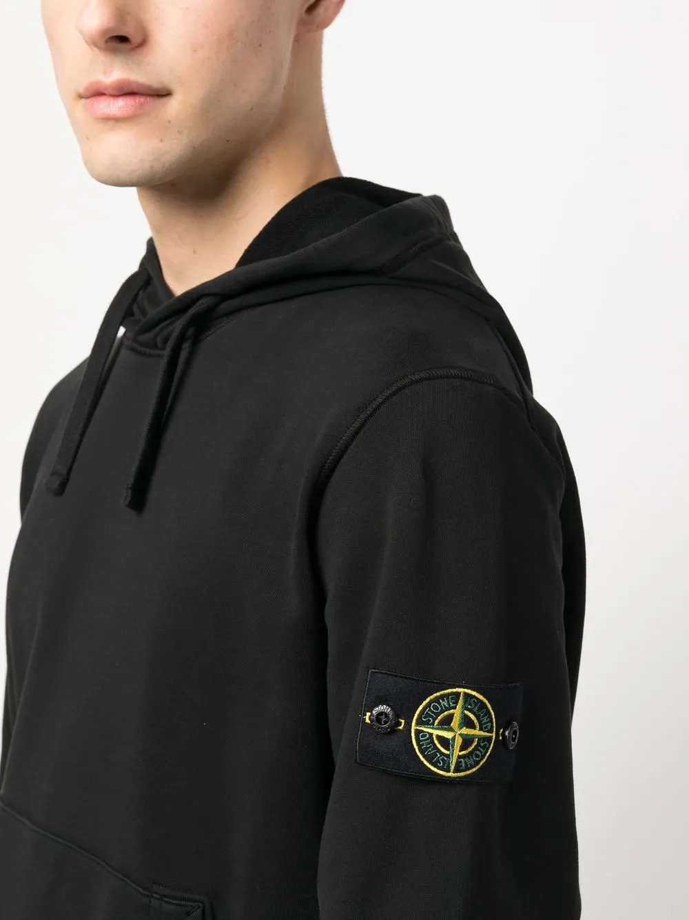 Stone Island Men Logo-Patch Hoodie
