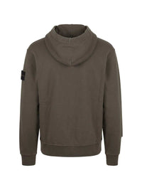 STONE ISLAND Stone Island Men Oversized Organic Cotton Fleece Zip-Up Hoodie With Pockets