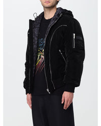 Versace Velvet Bomber Jacket Men Black