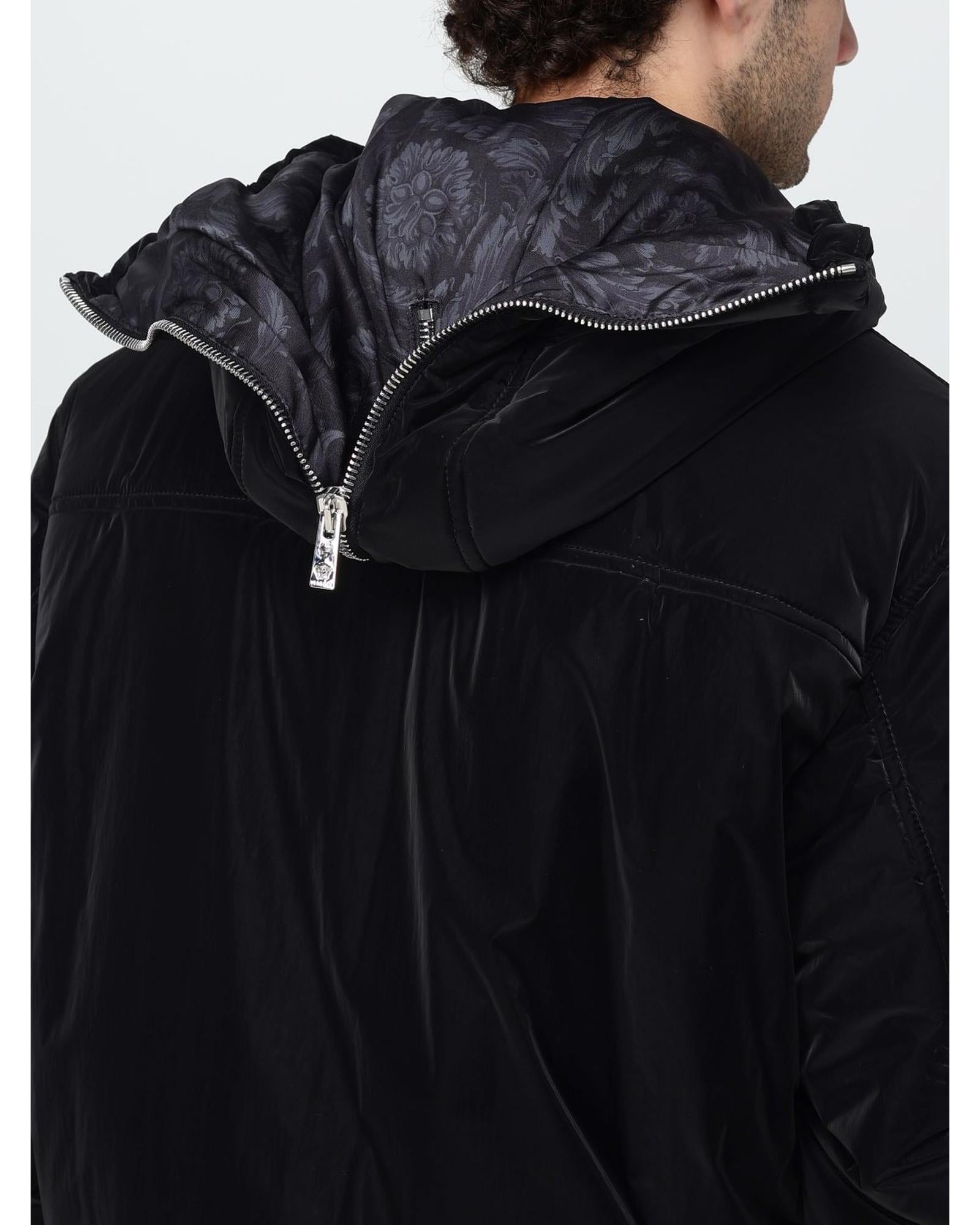 Versace Velvet Bomber Jacket Men Black