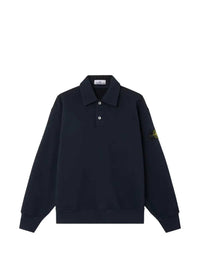 STONE ISLAND Stone Island Men Tubular Cotton Fleece Polo Shirt