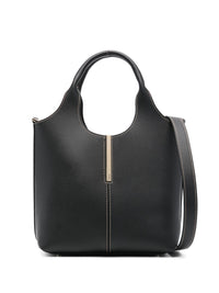 Tod's Women Leather Mini Tote Bag With Branded Metal Bar Accessory