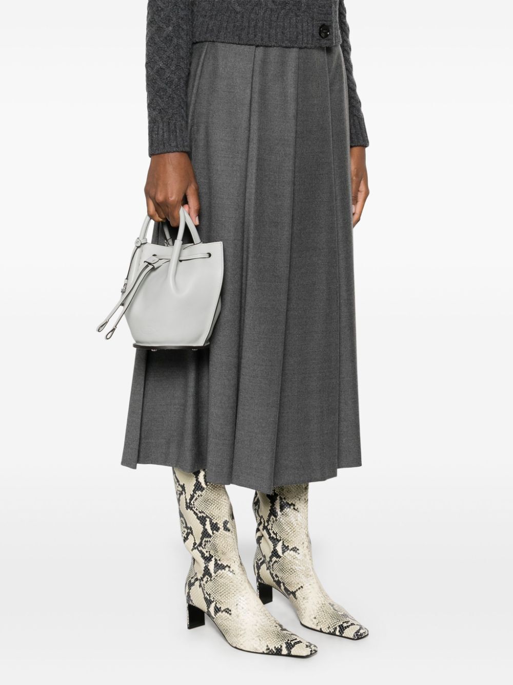 TOD'S Tod's Women Logo-Charm Leather Mini Bucket Bag