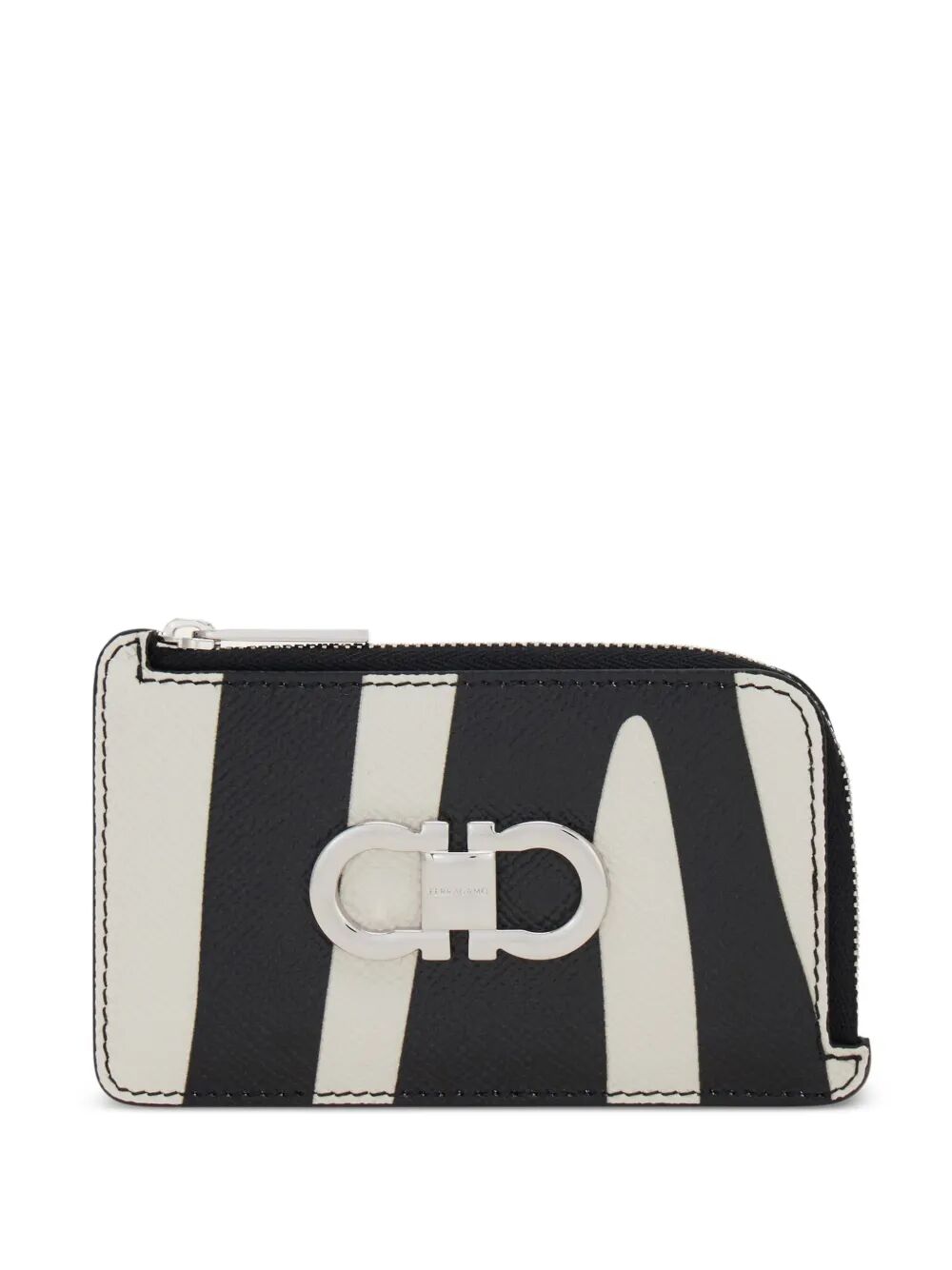 FERRAGAMO Zebra-Print Cardholder With Zip Women