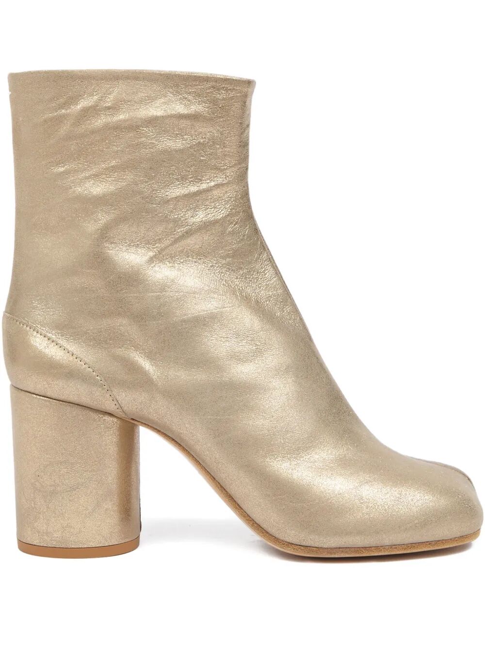 MAISON MARTIN MARGIELA Tabi Metallic Leather Ankle Boots Women