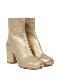 Maison Margiela Women Tabi Metallic Leather Ankle Boots