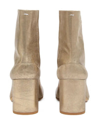 Maison Margiela Women Tabi Metallic Leather Ankle Boots