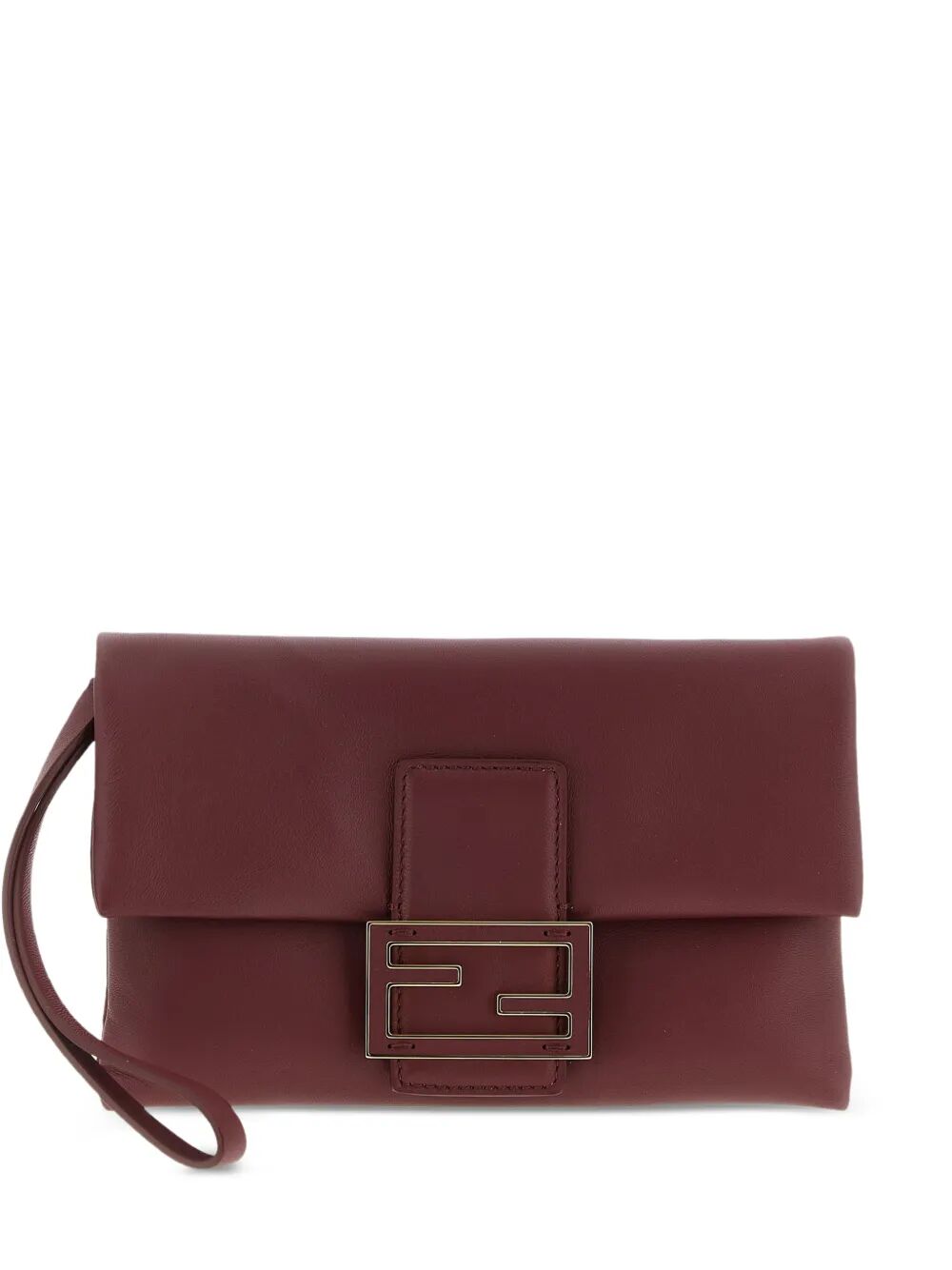 Fendi Women Nappa Leather Mamma Baguette Pouch With Chain