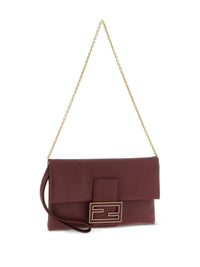 Fendi Women Nappa Leather Mamma Baguette Pouch With Chain