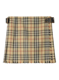 Check Wool Mini Kilt Women