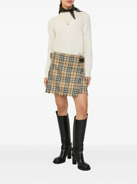 Burberry Women Check Wool Mini Kilt