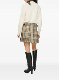 Burberry Women Check Wool Mini Kilt