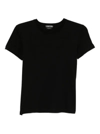 TOM FORD Cotton T-Shirt With Tf Logo Embroidery Women