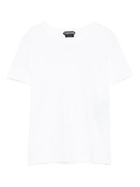 Tom Ford Women Cotton T-Shirt With Tf Logo Embroidery