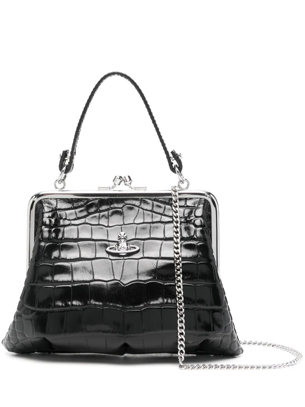 VIVIENNE WESTWOOD Vivienne Westwood Women Crocodile-Effect Granny Frame Purse With Chain