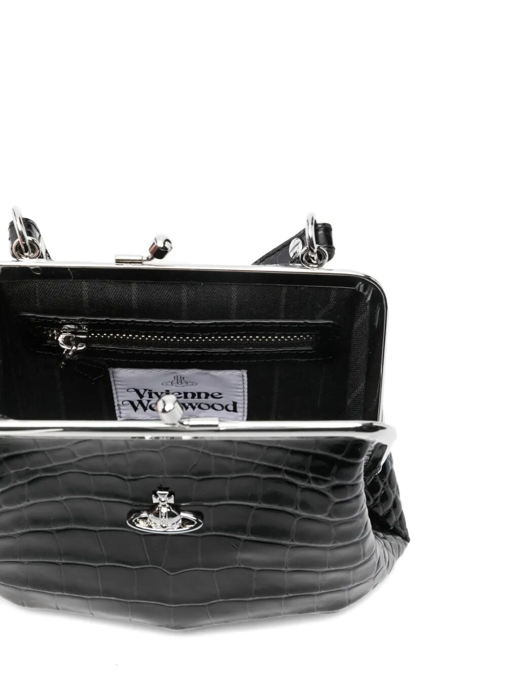 VIVIENNE WESTWOOD Vivienne Westwood Women Crocodile-Effect Granny Frame Purse With Chain