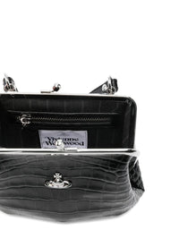 VIVIENNE WESTWOOD Vivienne Westwood Women Crocodile-Effect Granny Frame Purse With Chain