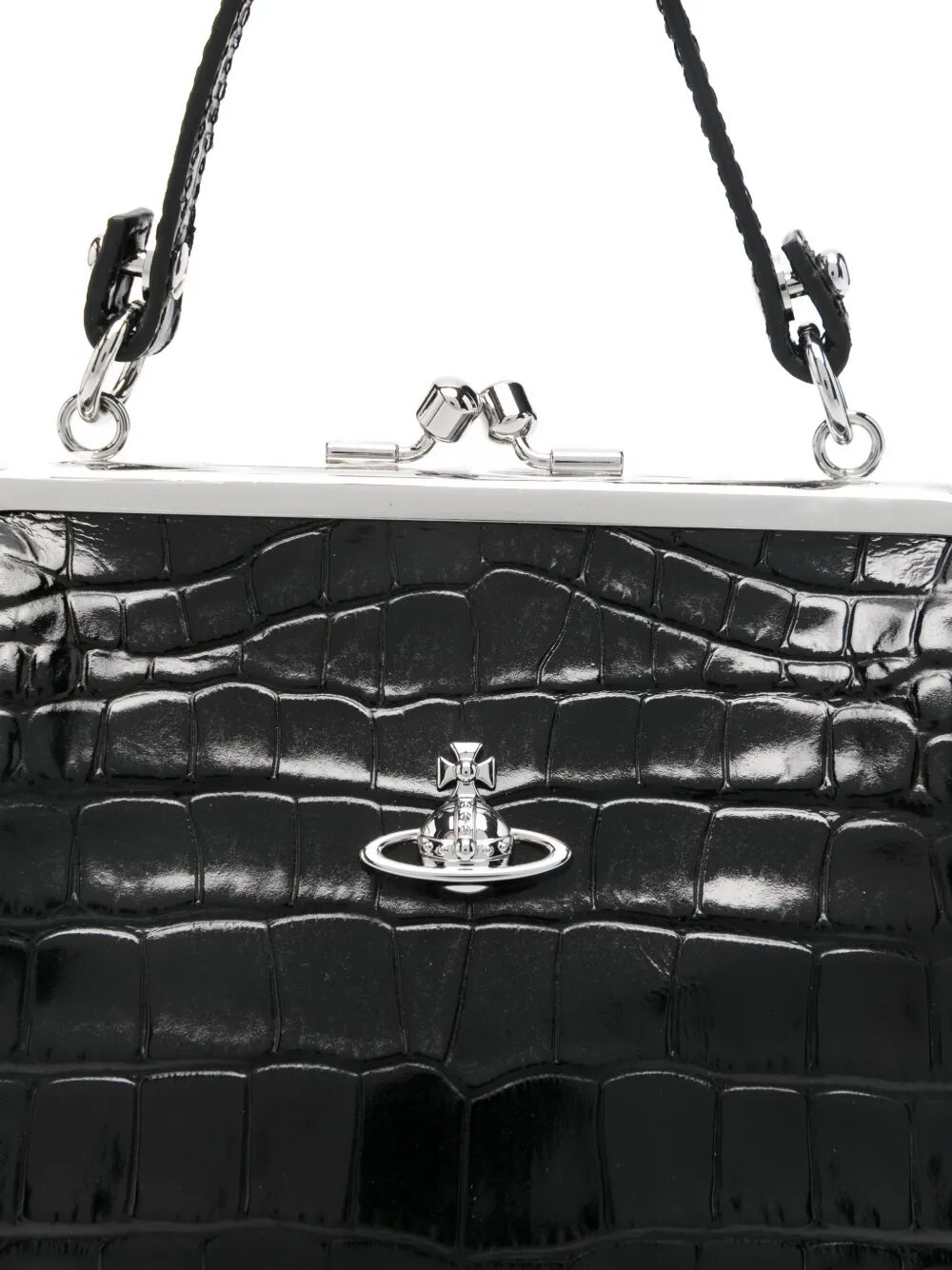 VIVIENNE WESTWOOD Vivienne Westwood Women Crocodile-Effect Granny Frame Purse With Chain