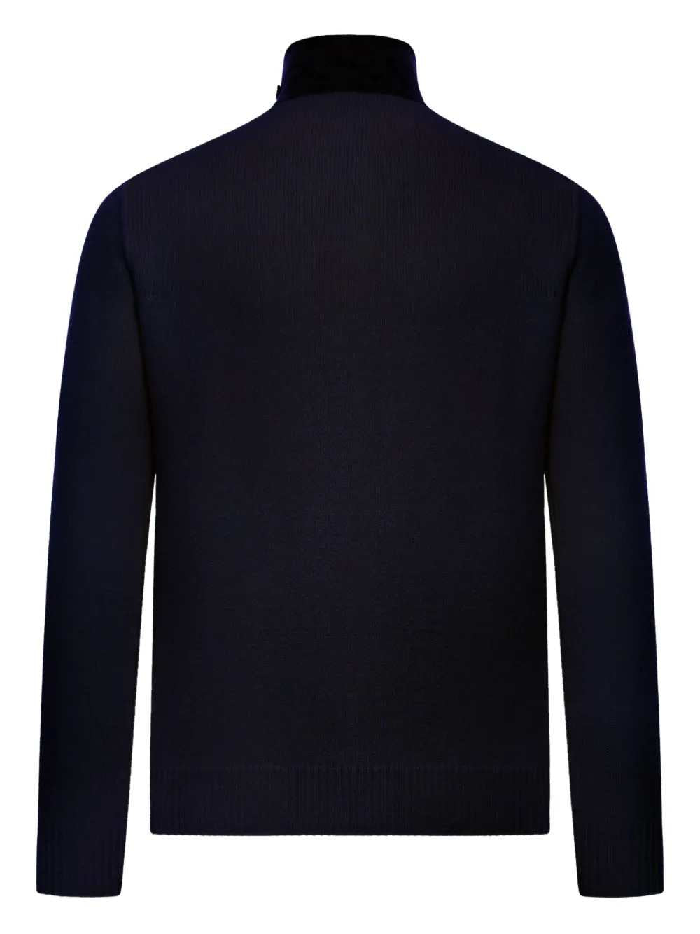 Stone Island Men High-Neck Wool Cardigan