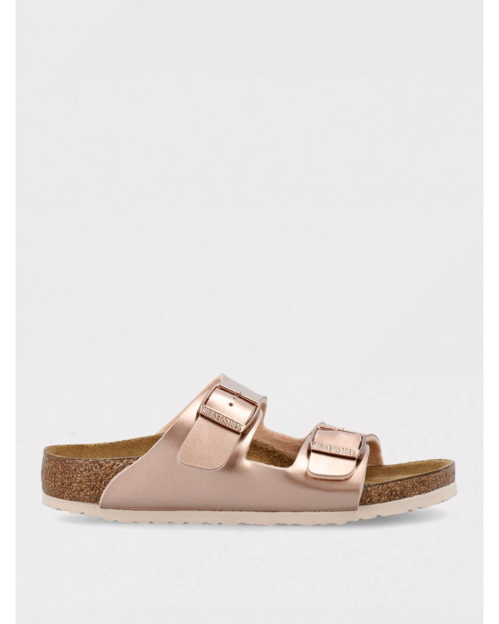 Birkenstock Arizona Metallic Rose Gold Sandals Kids Shoes