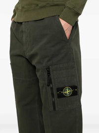 Stone Island Men Pantaloni Cargo Con Patch Logo