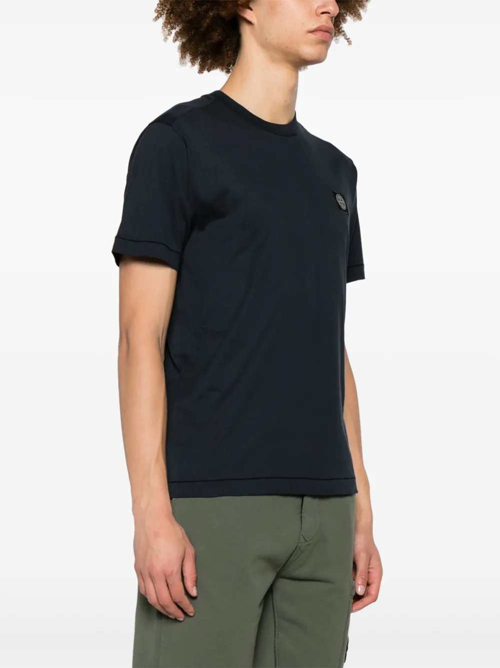 STONE ISLAND Stone Island Men T-Shirt With Logo Appliqué