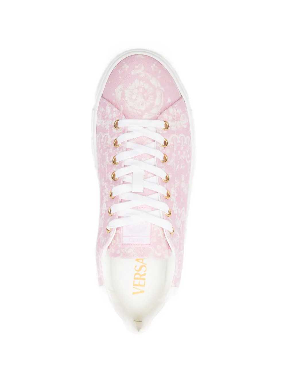 Versace Women Low-Top Sneakers With Baroque Pattern