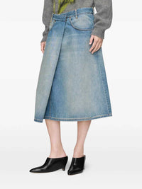 Maison Margiela Women Wrap-Style Denim Skirt