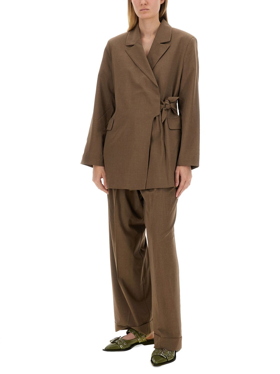 Ganni Women Asymmetrical Blazer