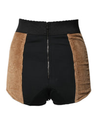 Dolce & Gabbana Dolce & Gabbana Brown Cotton High Waisted Hot Pants Women's Shorts