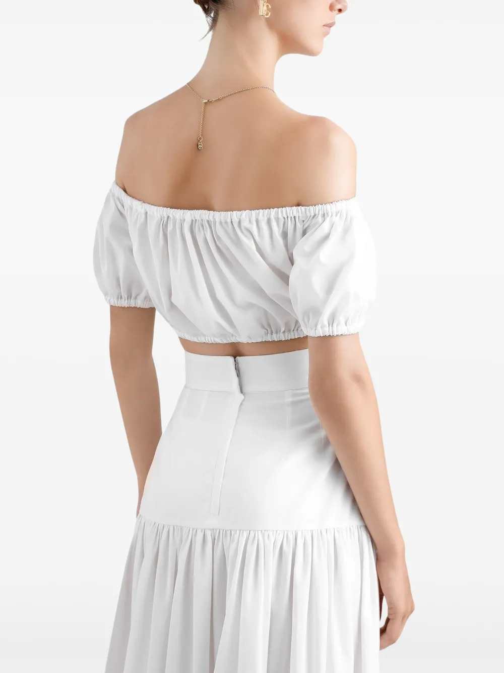 Dolce & Gabbana Women Ruched Cropped Top