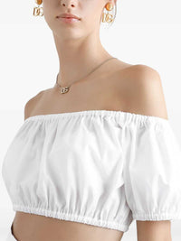 Dolce & Gabbana Women Ruched Cropped Top
