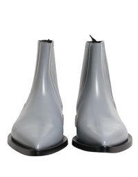 Dolce & Gabbana Light Gray Chelsea Short Ankle Boots Men's Shoes