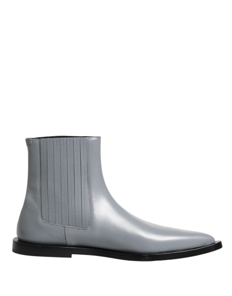 Dolce & Gabbana Light Gray Chelsea Short Ankle Boots Men