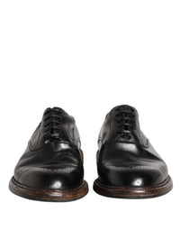 Dolce & Gabbana Dolce & Gabbana Black Calfskin Leather Oxford Dress Men's Shoes